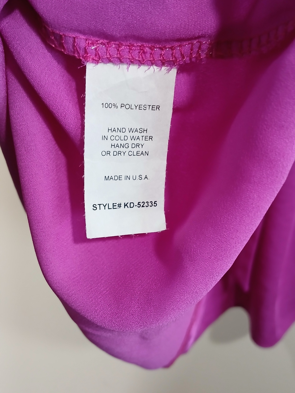 KJL Magenta Satin Halter Blouse Sleeveless Mini Dress Keyhole Back Neck Tie Top - Picture 7 of 12